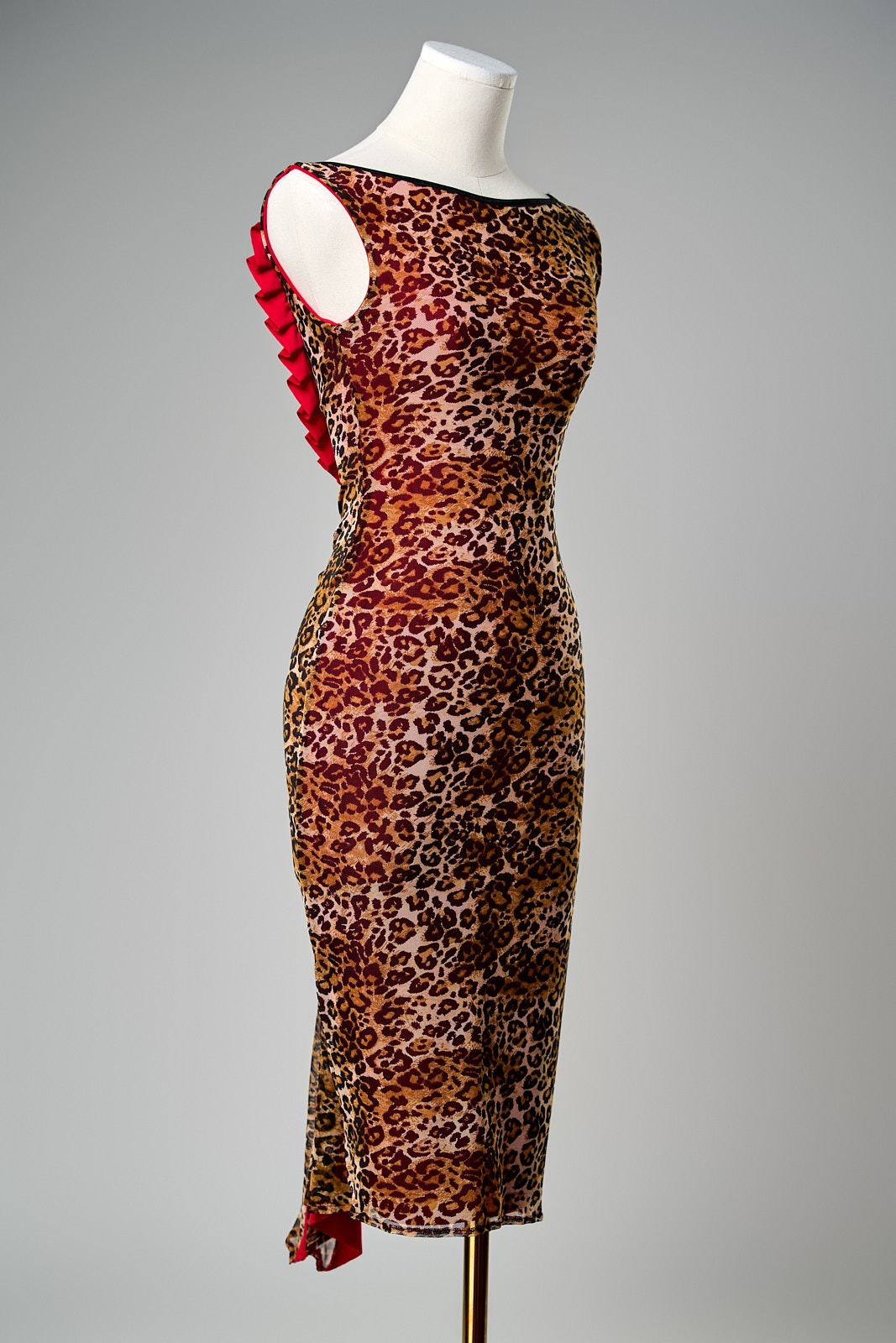 Animal Print Back Pleat Dress - Image 2