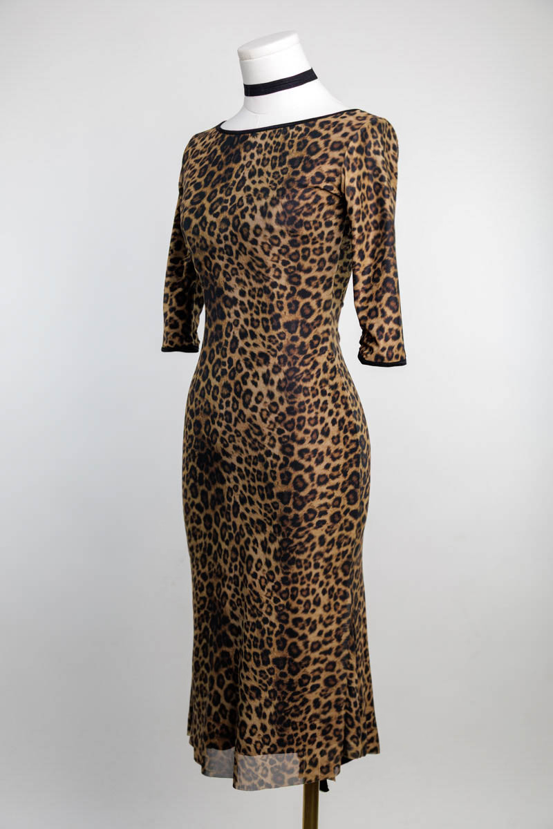 Animal Print Low Back Dress - Image 3