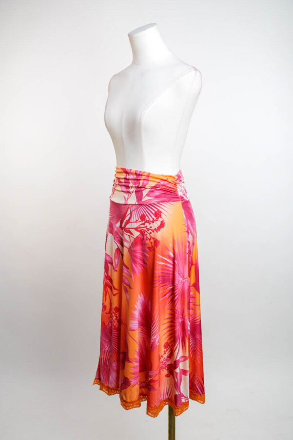 Sunset Side Slit Printed Skirt