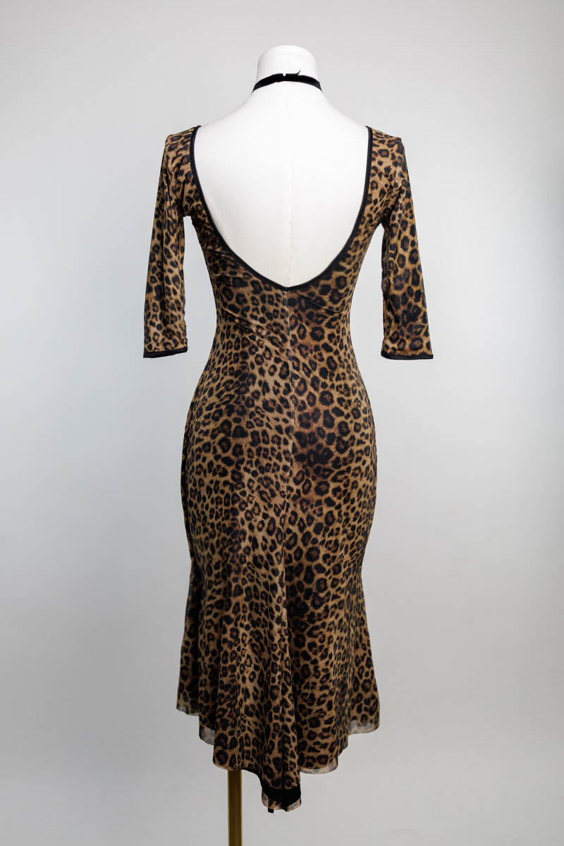 Animal Print Low Back Dress